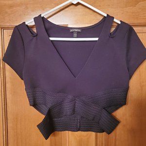 Express SS Cut Out Crop Top